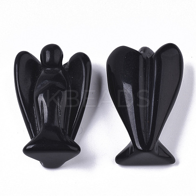 Natural Obsidian Angel Decor Healing Stones G-R473-03-1