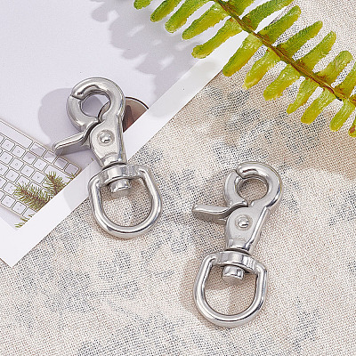 2Pcs Stainless Steel Swivel Clasps STAS-DC0015-60-1