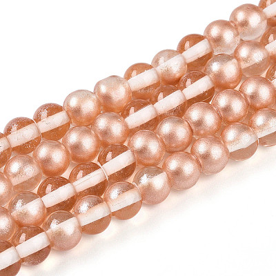 Baking Paint Transparent Glass Beads X1-DGLA-N011-6mm-04-1