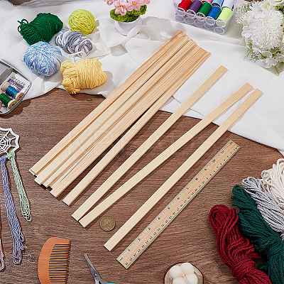 12Pcs Wood Craft Sticks AJEW-BC0010-05B-1