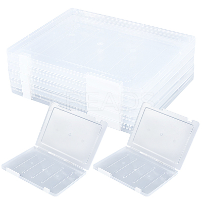Transparent Plastic Packaging Boxes with Hinged Lid AJEW-WH20060-90A-1