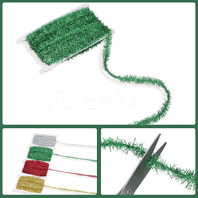 25 Yards Polyester Filigree Sparkle Tinsel Hanging Garland DIY-CY0001-97B-1