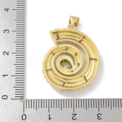 Brass Micro Pave Cubic Zirconia Pendants KK-M300-16G-1