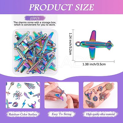 25Pcs Alloy Pendants FIND-SZ0003-15-1
