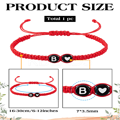 1Pc Adjustable Nylon Cord Braided Bracelets for Women Men BJEW-LP0001-31B-B-1