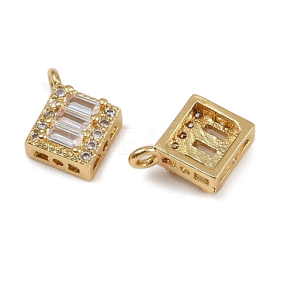 Brass Micro Pave Cubic Zirconia Pendants KK-A257-12A-G-1