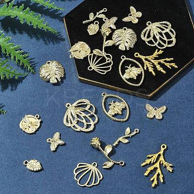 22Pcs 11 Styles Alloy Pendants FIND-FS0003-13-1