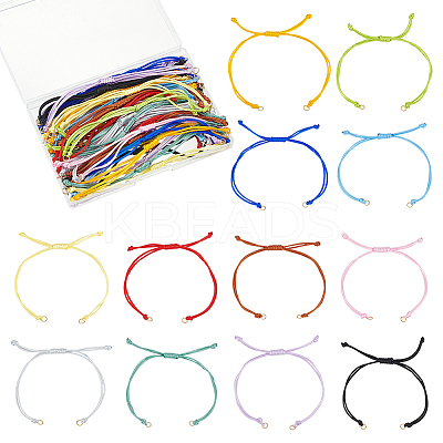 36Pcs 12 Colors Nylon Cord Bracelets Making AJEW-UN00028-1