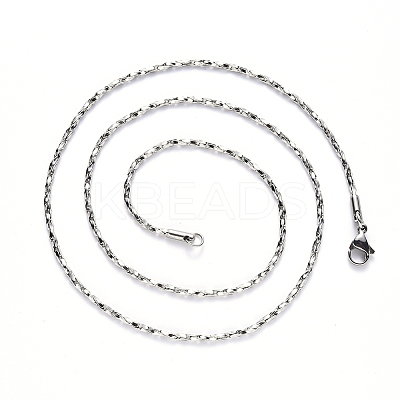 Non-Tarnish 304 Stainless Steel Boston Link Chain Necklace NJEW-S420-006B-P-1