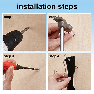 Wood & Acrylic Adjustable Wall-mounted Knife and Sword Holder OFST-WH0011-04A-1