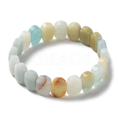 Natural Flower Amazonitel Beaded Stretch Bracelet G-E010-01-01-1