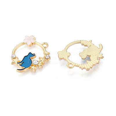 Alloy Crystal Rhinestone Pendants LS-X-ENAM-S120-002B-1