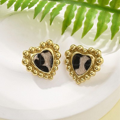 304 Stainless Steel Stud Earrings for Women EJEW-K268-15G-1