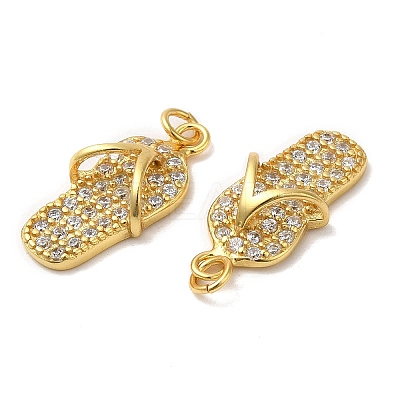 925 Sterling Silver Micro Pave Cubic Zirconia Shoe Pendants STER-I010-04G-1