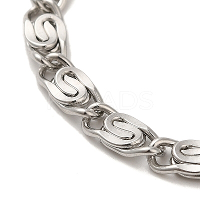 304 Stainless Steel Lumachina Chain Bracelets LS-BJEW-C079-01C-P-1