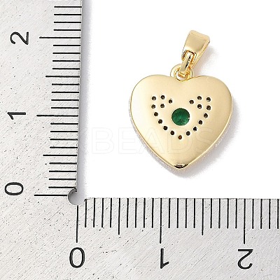 Brass Micro Pave Cubic Zirconia Pendants KK-Q030-02A-G-1