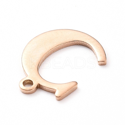 PVD Vacuum Plating  304 Stainless Steel Charms STAS-H112-C-RG-1