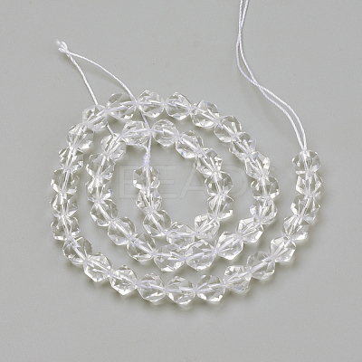 Natural Quartz Crystal Beads Strands G-S149-6mm-24-1