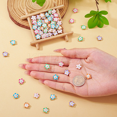 108Pcs 6 Colors Alloy Enamel Pendants FIND-TA0006-62-1