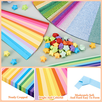 2 Bags 2 Styles Lucky Star Origami Paper DIY-TA0009-55-1