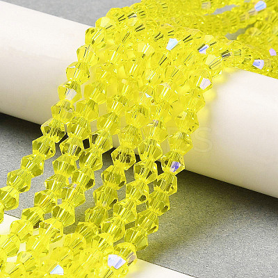 Transparent Electroplate Glass Beads Strands LS-GLAA-F029-4mm-D21-1