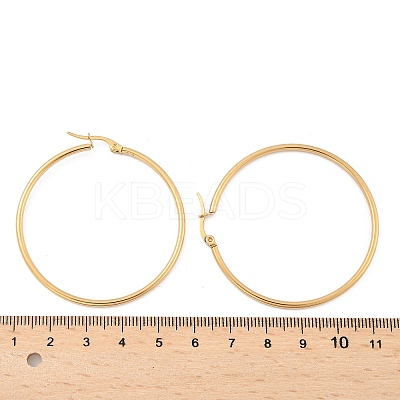 Ion Plating(IP) 304 Stainless Steel Hoop Earrings LS-EJEW-N0016-11G-H-1