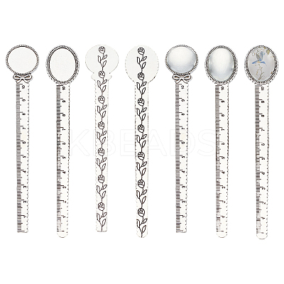 10Pcs Tibetan Style Alloy Cabochon Setting TIBE-ME0001-08-1