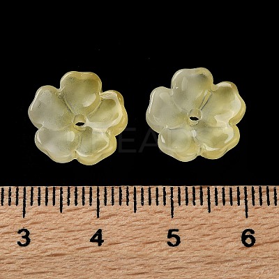 Dyed & Heated Gradient Color Glass Bead Cap GLAA-D307-01J-1