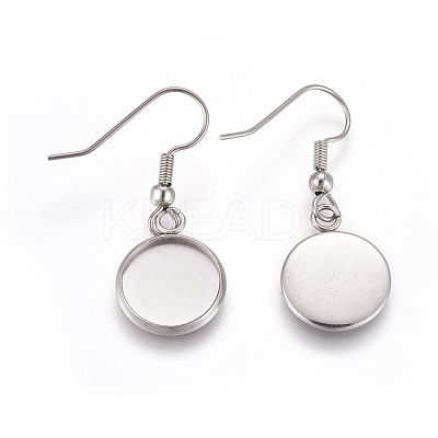 304 Stainless Steel Earring Hooks STAS-TAC0001-02A-1