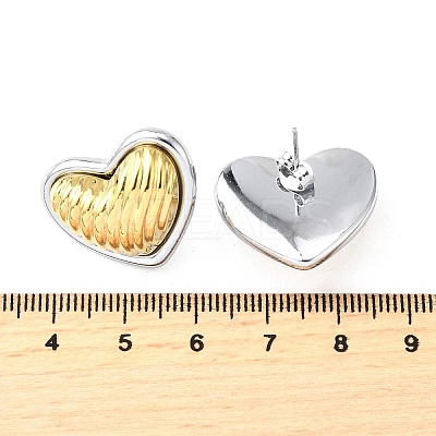 304 Stainless Steel Stud Earrings EJEW-D308-04B-PG-1