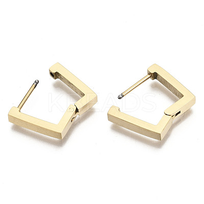 304 Stainless Steel Huggie Hoop Earrings STAS-R115-25G-1