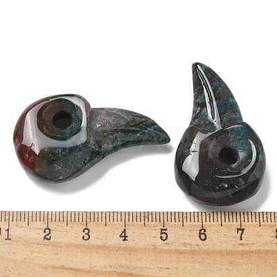 Natural Indian Agate Carved Pendants G-H089-01D-1