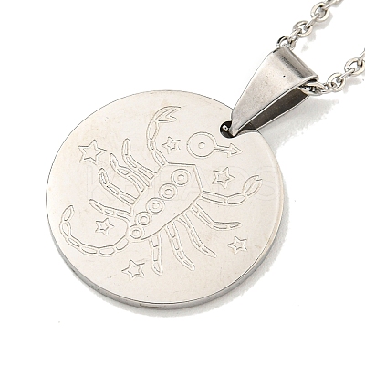 Non-Tarnish Constellation Pendant Necklaces LS-NJEW-S422-04P-08-1
