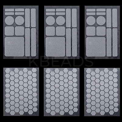 8Pcs 2 Styles PEVA Rubber Anti-Slip Hexagonal Phone Grip Tape Stickers for Phones AJEW-SP0002-64C-01-1
