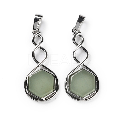 Gemstone/White Shell Pendants G-F777-05P-1