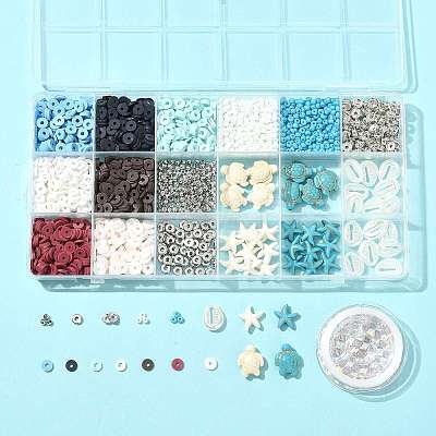 Ocean DIY Jewelry Making Findings Kits DIY-FS0009-75-1