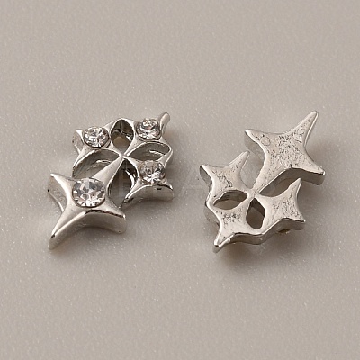 Star Zinc Alloy Rhinestone Cabochons FIND-WH0150-81P-1