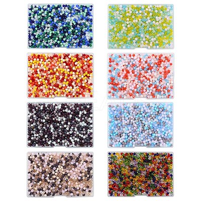 10 Strands 5 Colors Electroplate Glass Beads Strands EGLA-YW0003-89A-1