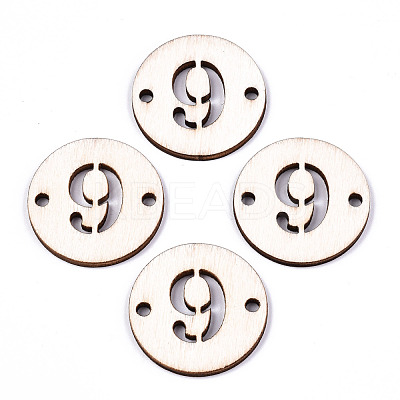 Unfinished Natural Poplar Wood Links Connectors WOOD-S045-138B-9-1