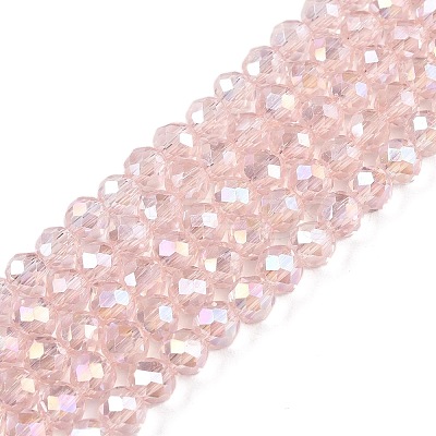 Electroplate Glass Beads Strands EGLA-A034-T8mm-B12-1