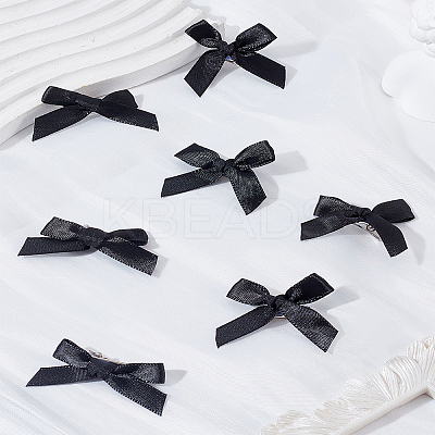 10Pcs Bowknot Polyester Alligator Hair Clips AJEW-LP0008-08B-1