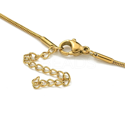 Ion Plating(IP) 304 Stainless Steel Enamel & Shell Butterfly Pendant Necklaces NJEW-C057-04G-1