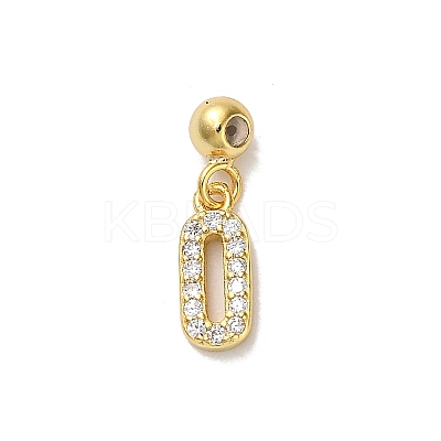 925 Sterling Silver Micro Pave Clear Cubic Zirconia European Dangle Charms STER-A045-01G-0-1