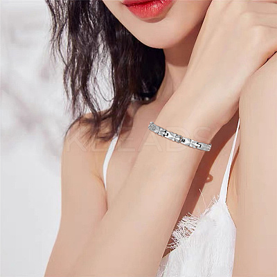304 Stainless Steel Panther Chain Watch Band Bracelets JB679A-1
