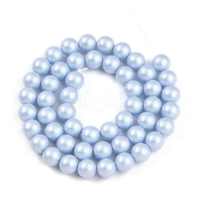 Baking Paint Pearlized Glass Pearl Bead Strands HY-N002-8mm-C04-1