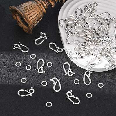 Tibetan Style Alloy Hook and Eye Clasps LF1277Y-NF-1