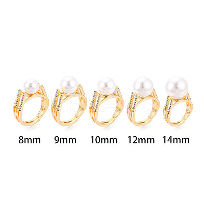 Cat Head Shape Brass Micro Pave Clear Cubic Zirconia Cup Peg Ring Settings KK-T076-13G-1