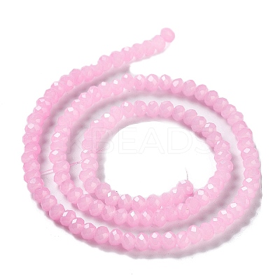 Baking Paint Imitation Jade Glass Bead Strands X-DGLA-A034-J4MM-A26-1