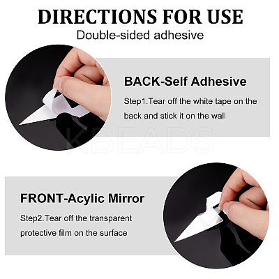 3D Plastic Self-Adhesive Man & Woman Pattern Mirror WC Sign DIY-WH0308-145C-1