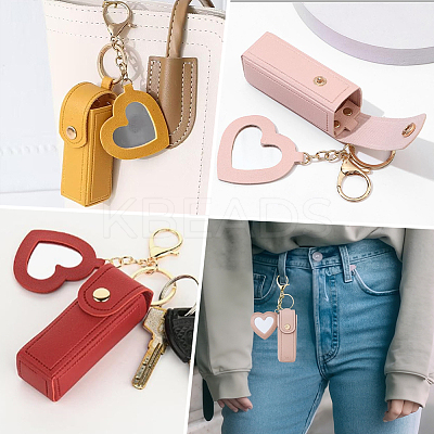 4Pcs 4 Colors PU Leather Lipstick Storage Bags AJEW-SC0003-95B-1